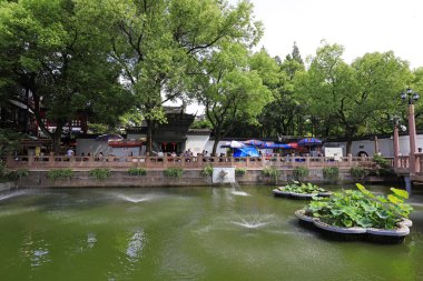 Şangay, Çin - 2 Haziran 2018: Yu Garden, Şangay, Çin 'de antik mimari