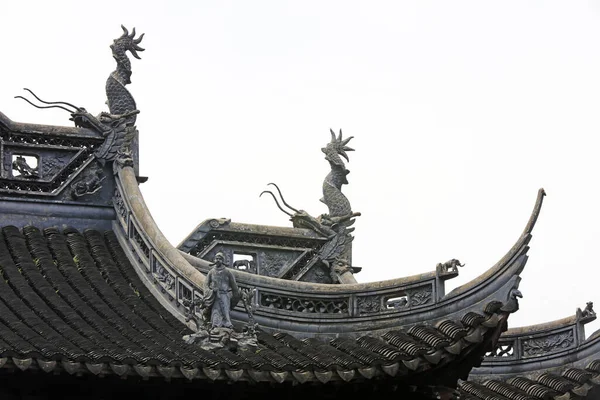 Ancient architecture sculpture on the roof in Yu Garden,Shanghai,China