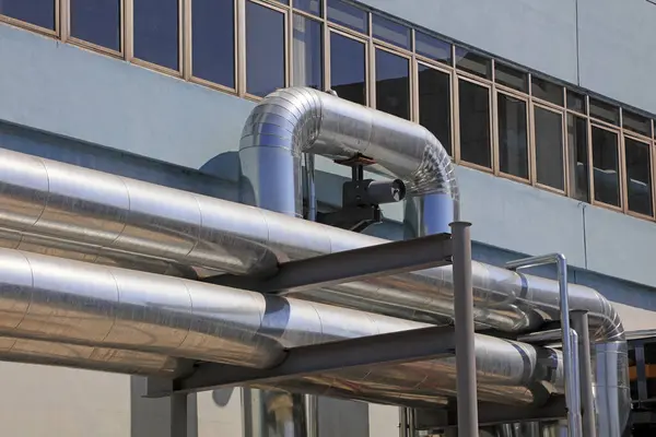 Stainless steel pipes in factories