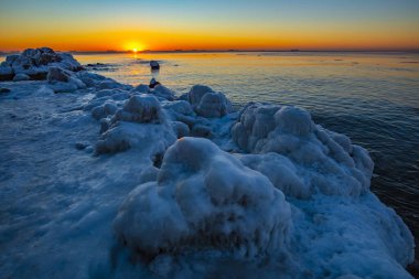 Doğal Sahil Sahnesi, Qinhuangdao Şehri, Çin