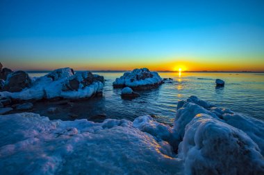 Doğal Sahil Sahnesi, Qinhuangdao Şehri, Çin