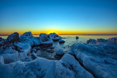Doğal Sahil Sahnesi, Qinhuangdao Şehri, Çin