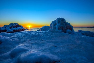 Doğal Sahil Sahnesi, Qinhuangdao Şehri, Çin