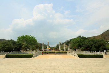 Guanyin Meydanı 'nın deniz manzarası, Sanya Şehri, Hainan Eyaleti, Çin