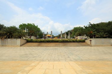 Guanyin Meydanı 'nın deniz manzarası, Sanya Şehri, Hainan Eyaleti, Çin