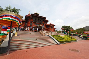 Sanya Şehri, Çin - 2 Nisan 2019: Dini ve kültürel turizm alanı, Sanya City, Hainan Eyaleti, Çin