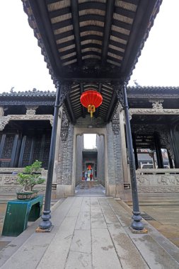 Koridor Guangzhou Şehri, Guangdong Eyaleti, Çin 'de bir tapınakta inşa edilmiştir.