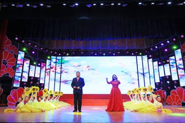 Luannan County - 29 Kasım 2018: Şarkı ve gösteri, Luannan County, Hebei Eyaleti, Çin