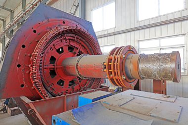 Fotoğrafın büyük motor bobini yakın plan