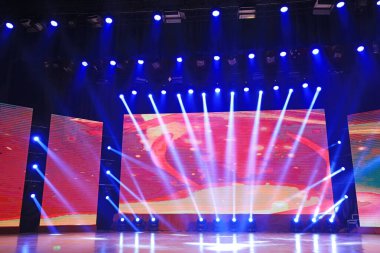 Sahne aydınlatma efekti fotoğrafın kapatılması