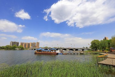 Luannan County - 3 Mayıs 2018: North River Park Manzarası, Luannan County, Hebei Eyaleti, Chin