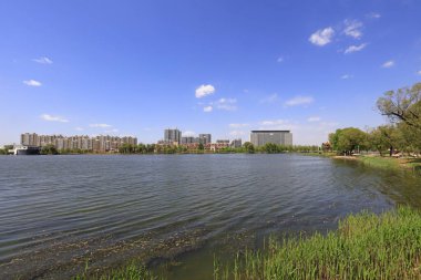 Luannan County - 3 Mayıs 2018: North River Park Manzarası, Luannan County, Hebei Eyaleti, Chin