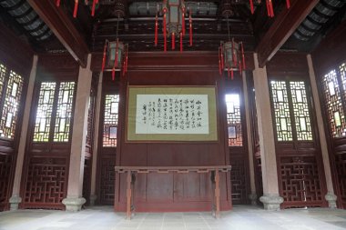 Şangay, Çin - 31 Mayıs 2018: Çin klasik mimarisi Yu Garden, Şangay, Çin