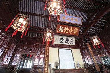 Şangay, Çin - 31 Mayıs 2018: Çin klasik mimarisi Yu Garden, Şangay, Çin