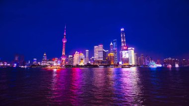 Şangay, Çin - 1 Haziran 2018: Shanghai Bund, Çin