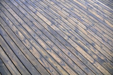 Islak ahşap döşeme, yakın plan fotoğraf.