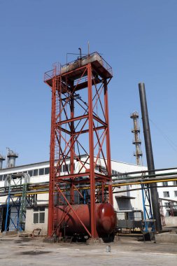 Biyodizel üretim tesisi bir fabrikada..