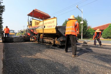 Luannan County, Çin - 31 Temmuz 2019: kırsal otoyol şantiyesi, Luannan County, Hebei Eyaleti, Chin