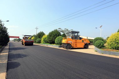 Luannan County, Çin - 31 Temmuz 2019: kırsal otoyol şantiyesi, Luannan County, Hebei Eyaleti, Chin