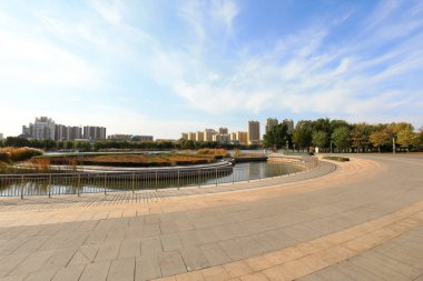 Kuzey Çin 'deki küçük şehirlerin mimari manzarası