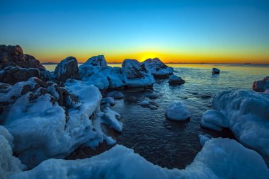 Doğal Sahil Sahnesi, Qinhuangdao Şehri, Çin