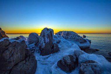 Doğal Sahil Sahnesi, Qinhuangdao Şehri, Çin