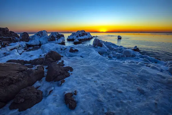 Doğal Sahil Sahnesi, Qinhuangdao Şehri, Çin
