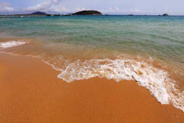 Yalong Körfezi 'nin doğal manzarası, Sanya, Hainan, Çin
