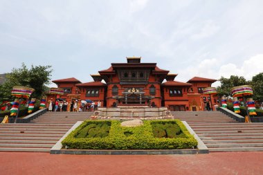 Sanya Şehri, Çin - 2 Nisan 2019: Dini ve kültürel turizm alanı, Sanya City, Hainan Eyaleti, Çin