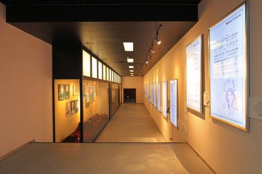 LUANNAN COUNTY, Hebei Eyaleti, Çin - 23 Nisan 2019: Çin Pingju Müzesinin mimari manzarası.