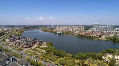 Rıhtım Kenti, mimari manzara, hava fotoğrafları, Kuzey Çin