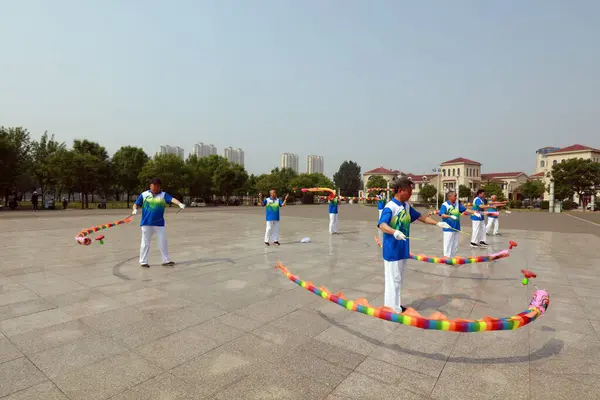 Ciudad Tangshan Provincia Hebei China Mayo 2019 Muchas Personas Están — Foto de Stock