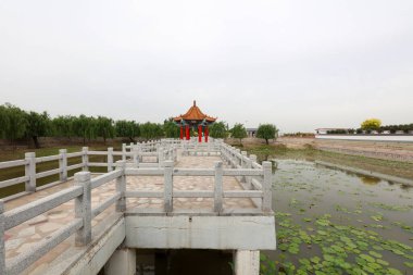 Köprüler ve pavyonlar mimari manzara, Çin