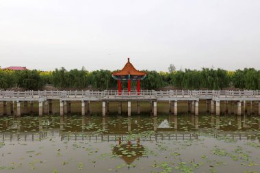 Köprüler ve pavyonlar mimari manzara, Çin