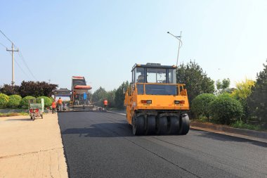 Luannan County, Çin - 31 Temmuz 2019: kırsal otoyol şantiyesi, Luannan County, Hebei Eyaleti, Chin
