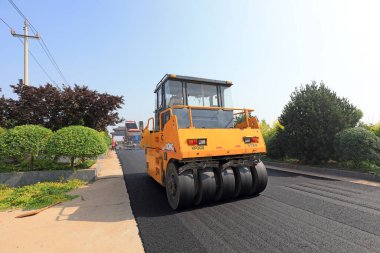 Luannan County, Çin - 31 Temmuz 2019: kırsal otoyol şantiyesi, Luannan County, Hebei Eyaleti, Chin