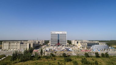 Luannan County, Çin - 18 Eylül 2019: Luannan No. 1 Ortaokul Kampüsü, Luannan County, Hebei Eyaleti, Çin