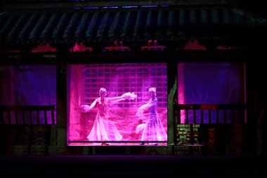 25 Eylül 2019, Tangshan City, Çin: Canlı deneyim dramasının fotoğrafı Gençlik, Tangshan City, Hebei Eyaleti, Çin