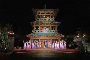 25 Eylül 2019, Tangshan City, Çin: Canlı deneyim dramasının fotoğrafı Gençlik, Tangshan City, Hebei Eyaleti, Çin