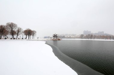 Kuzey Çin 'in kış manzarası