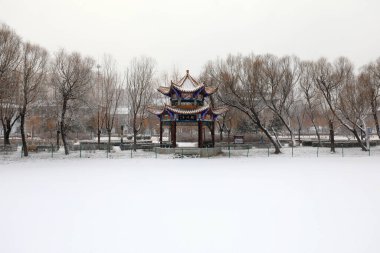 Kuzey Çin 'in kış manzarası