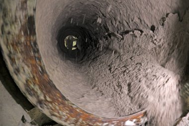 Çin 'deki bir fabrikada gübre karıştırma ekipmanı.