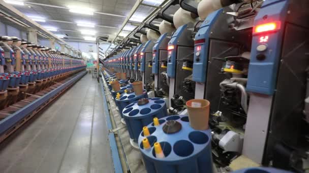 Spinning Plante Maskiner Udstyr Produktionslinjen Nord Kina – Stock-video