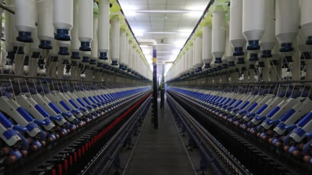 Machines Équipements Usine Filature Dans Ligne Production Chine Nord — Video