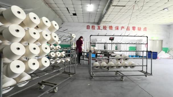 Luannan County Província Hebei China Abril 2020 Trabalhadores Coletam Fios — Vídeo de Stock