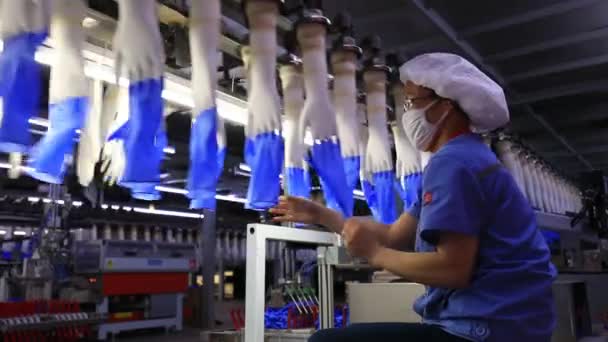 Luannan County Provincia Hebei China Abril 2020 Los Trabajadores Están — Vídeo de stock