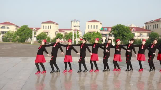 Luannan County Hebeiprovinsen Kina Maj 2020 Damer Övar Sailor Dance — Stockvideo