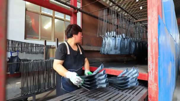 Luannán Ország Hebei Tartomány Kína 2020 Május Acéllapát Gyártósor Gyártás — Stock videók