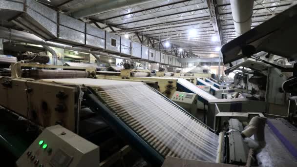 Maskiner Och Apparater För Tillverkning Bomullsprodukter Norra Kina — Stockvideo