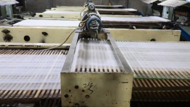 Maschinen Und Anlagen Für Die Produktion Von Baumwollprodukten Nordchina — Stockvideo